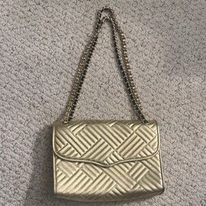 Rebecca Minkoff Gold Quilted Chain Bag